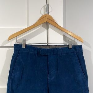Corduroy J. Crew Bowery Dress Pant in Ocean Blue